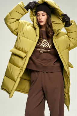 Пуховик удлиненный Olive - Erist store фото 3