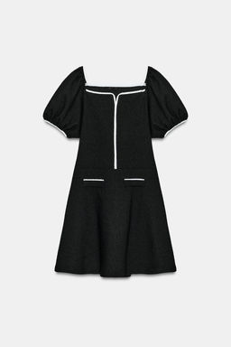 CONTRAST BOUCL_ DRESS - Zara фото 7