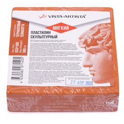 Пластилин скульптурный VISTA-ARTISTA СКУЛЬПТАЛИН VSSP-500 Studio 0.5 кг №4 оливковый твердый  фото 5