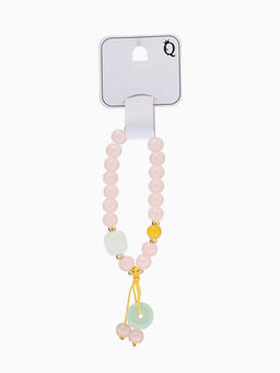 Цена за 2 шт. Браслет-оберег «Розовый кварц» нефрит, №8, d=6 см, розовый