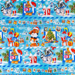 Цена за 10 шт. Бумага упаковочная глянцевая Письмо от Дедушки Мороза, 70 х 100 см - Дарите счастье фото 5