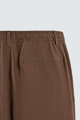 BERMUDA RELAXED FIT ALGOD?N - LINO / Beige claro - Zara фото 11