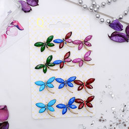 Цена за 12 шт. Брошь «стрекоза», цвет МИКС в золоте