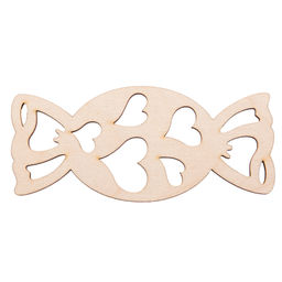 Заготовка для декорирования Mr. Carving ВД-1198 Подвеска фанера 4 х 9 х 0.3 см Конфетка резная №2 (4х9см.) фото 2