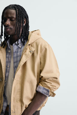 CAZADORA RELAXED FIT  CAPUCHA ALAMARES / Beige - Zara фото 6