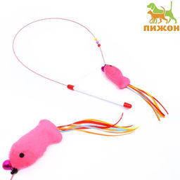 Дразнилка-удочка Рыбка, со стальной проволокой, 110 см