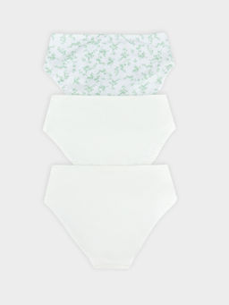 Трусы женские макси мультипак (3 шт.) белые с цветочками цветочки на белом 412075-3 - Mark formelle фото 7