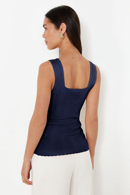 Trendyolmilla Siyah-Ekru Basic Ikili Paket Triko Ince Bluz TWOSS24BZ00623  фото 4