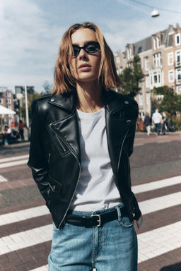 FAUX LEATHER BIKER JACKET - Zara фото 5