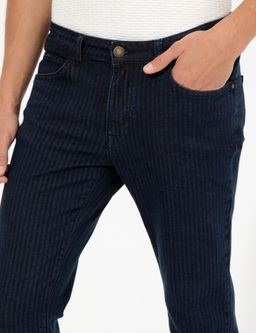 Lacivert Slim Fit Jean Pantolon