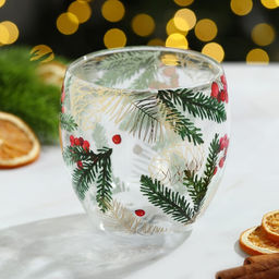 Стакан стеклянный с двойными стенками «Зимние истории», 250 мл