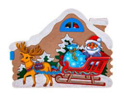 Развивающая книжка из фетра Домик Дедушки Мороза - Smiledecor фото 7