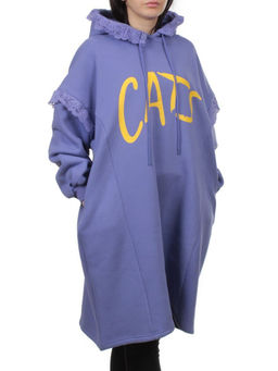 2247 VIOLET Толстовка-платье женская (85% хлопок, 10% полиэстер, 5% спандекс) - Fashion фото 2