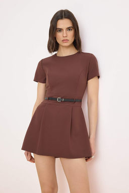 TRENDYOLMILLA Siyah Kemerli Mini Tulum TWOSS24TU00049 фото 15