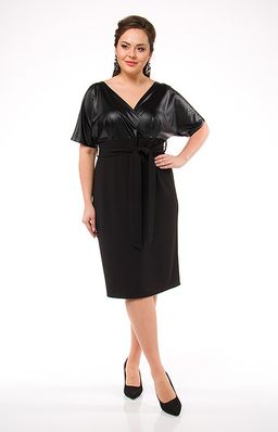 платье из эко-кожи  и плотного трикотажа (ЕСТЬ ОБЗОР) - Ckc collections фото 3