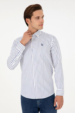 Мужская темно-синяя рубашка с длинным рукавом Неожиданная скидка в корзине - U.s. polo assn фото 3