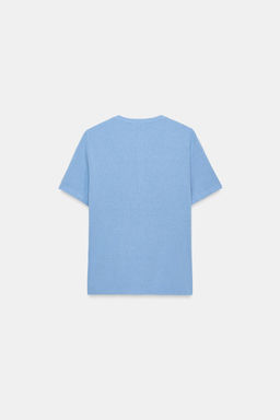 TOP PUNTO BOTONES / Azul claro