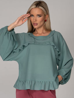 Блузка Бохо (зеленый) - Эльза фото 7