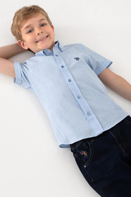 Erkek _ocuk A__k Mavi K_sa Kollu G_mlek Sepette S_rpriz _ndirim - U.s. polo assn фото 3