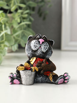 Фигурка полистоун «Кот на рыбалке», 10 см