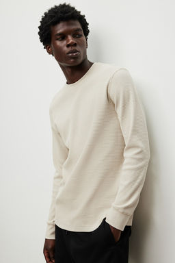 Camiseta en punto gofrado Slim Fit