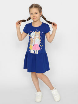 CRB wear / CSKG 63659-41 Платье для девочки,темно-синий/Ex.Cherubino