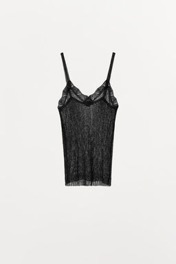 METALLIC THREAD KNIT TOP - Zara фото 3