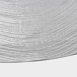 Салфетки сервировочные на стол Доляна Волна, d=38 см, 4 шт., серебряные  фото 5