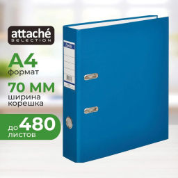 Папка-регистратор ECONOMY б/мет.уг,70мм,т-син,ПБП1,карм.кор - Attache фото 2