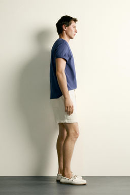 CAMISETA RELAXED FIT TEXTO BORDADO / Marino - Zara фото 4