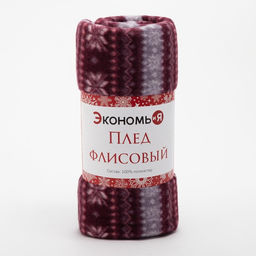 Плед флисовый новогодний Экономь и Я. Зимний орнамент, 150?130 см