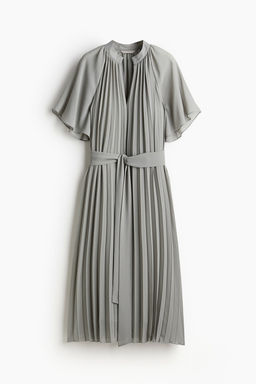 Vestido plisado con cinturon de anudar - H&m фото 5