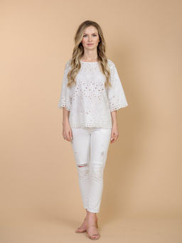 Блузка (хлопок) шитье №24-518 - Ганг фото 2