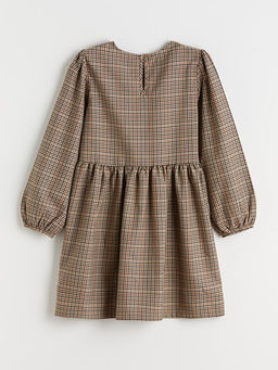 Bisiklet Yaka Ekose K?z ?ocuk Elbise