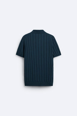 RIBBED KNIT POLO SHIRT - Zara фото 22