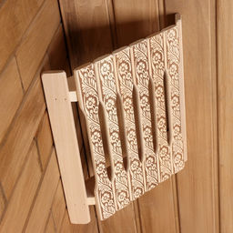 Абажур для бани и сауны «Русские узоры», липа, 29.5×27.5×6 см, угловой, «Добропаровъ»