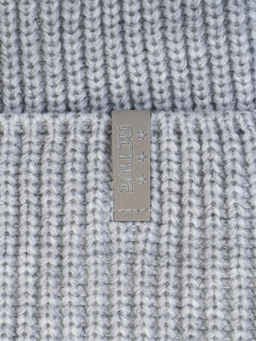 Шапка вязаная светло-серая (56-58)