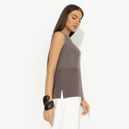 Блуза свободной посадки, Кейт Мосс отдыхает (brown) - Charutti фото 4