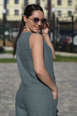 Жилет 100% лен - Новый лен фото 13