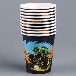 Цена за 10 шт. Стакан бумажный Тачка, 250 мл - Страна карнавалия фото 2
