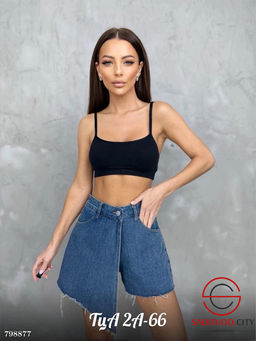 Шорты из джинсовой ткани