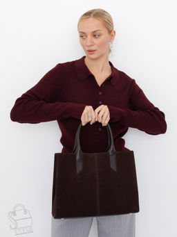 Сумка женская кожаная 1019M d.coffee Polina&Eiterou