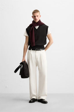 BALLOON-FIT PLEATED TROUSERS