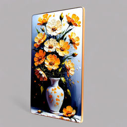 Картина акрил «Цветы элегия», 60×39.5 см