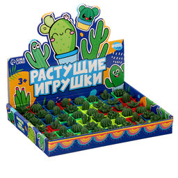 Цена за 48 шт. Растущие фигурки «Кактус в горшке», МИКС