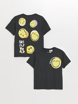 Bisiklet Yaka Bask?l? Erkek Bebek Ti??rt