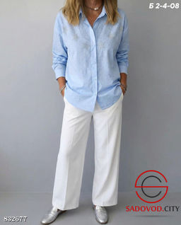 Рубашка женская со стразами