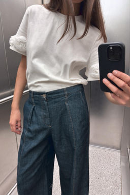 VOLUMINOUS FLORAL T-SHIRT - Zara фото 9