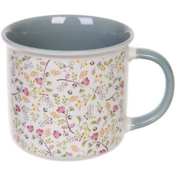 Цена за 2 шт. Кружка керамическая 400мл "Цветочный микс", микс рисунков