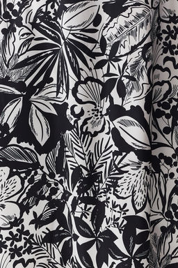 Cok Renkli Cicek Desenli Degaje Yaka Dokuma Saten Uzun Gece Abiye Elbise TPRSS24AE00002 - Trendyolmilla фото 5